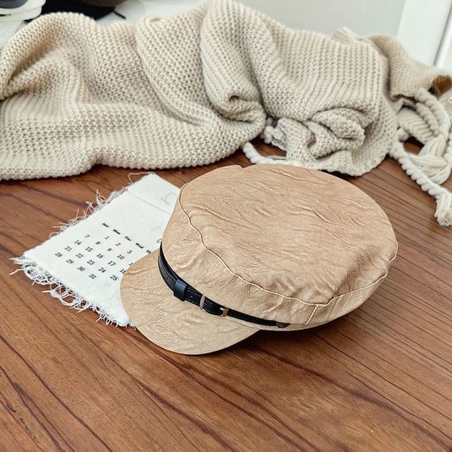 Military Cap Faux Leather Belt