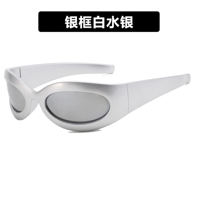 Oval Rimmed Thick Sunglasses