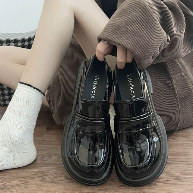 Platform Chunky Loafers Heel