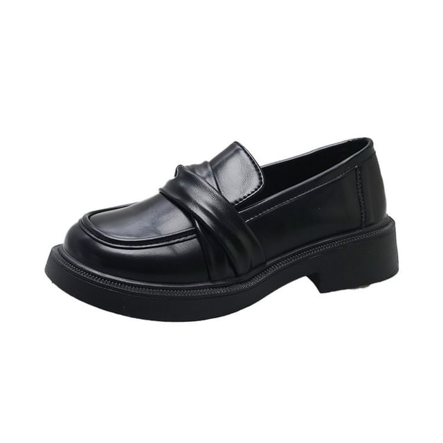 Faux Loafers Leather