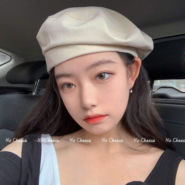 Applique Beret Blend Wool