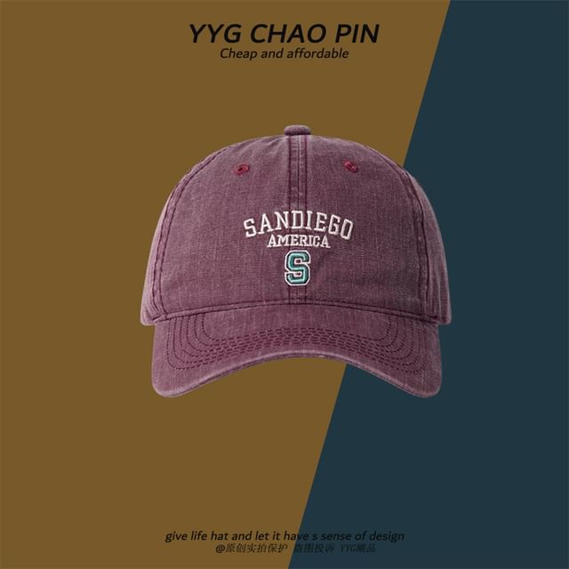 Letter Embroidered Baseball Cap