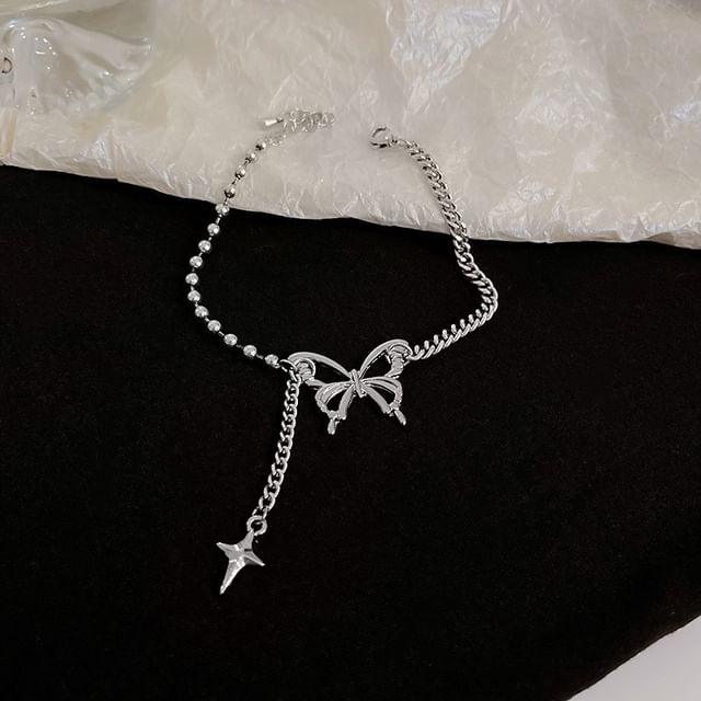 Beaded / Butterfly Rhinestone Bracelet