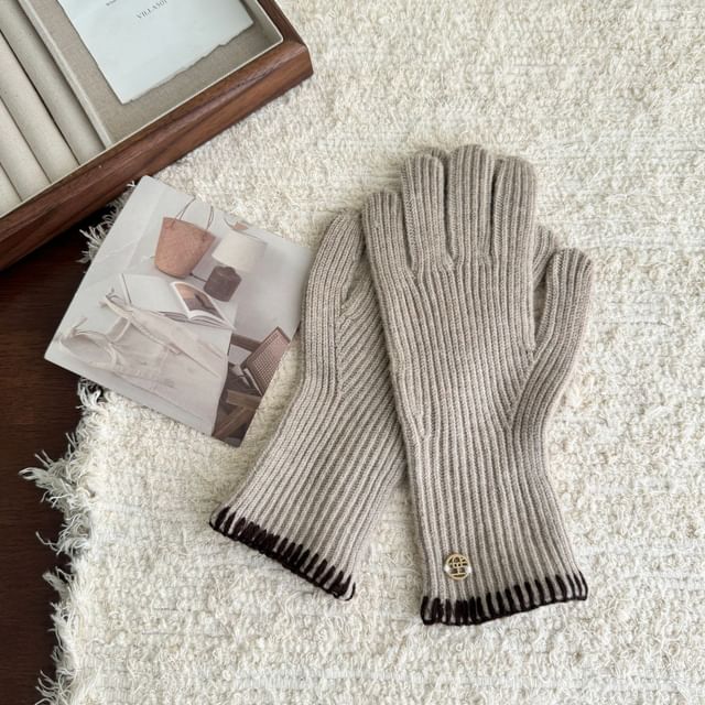 Gloves Knit Cuff Ribbed