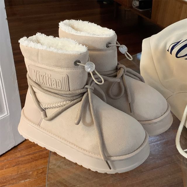 Lace-Up Platform Snow Boots
