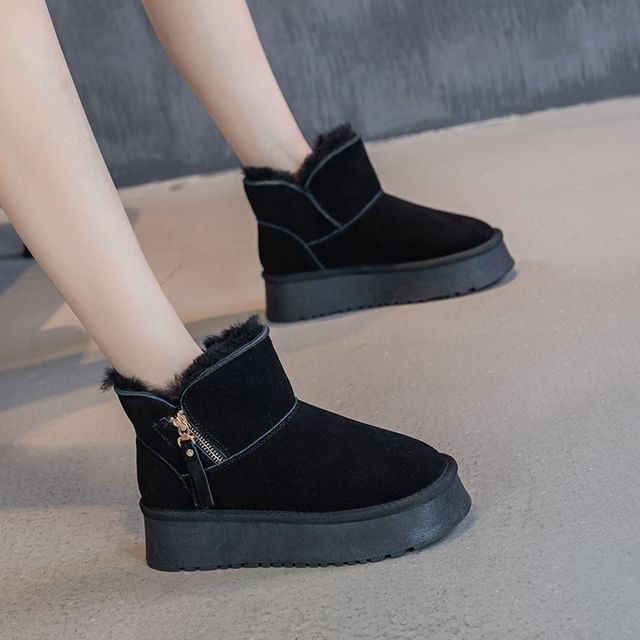 Fleece-Lined Snow Boots