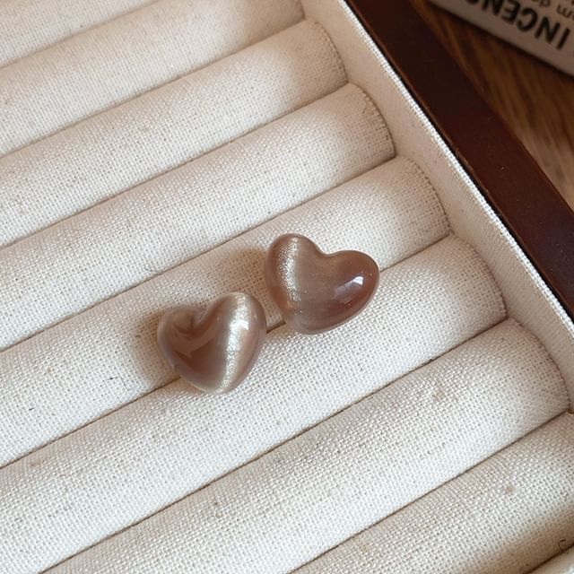 Alloy Earring Stud Bead / Heart