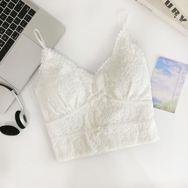 Lace Crop Camisole Top