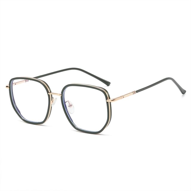 Frame Square Eyeglasses Blocking Blue Light Metal