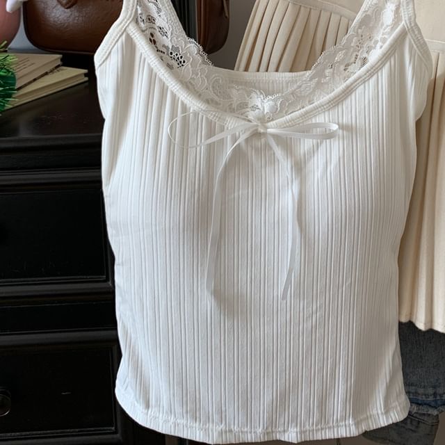 Lace-Trimmed Camisole Top