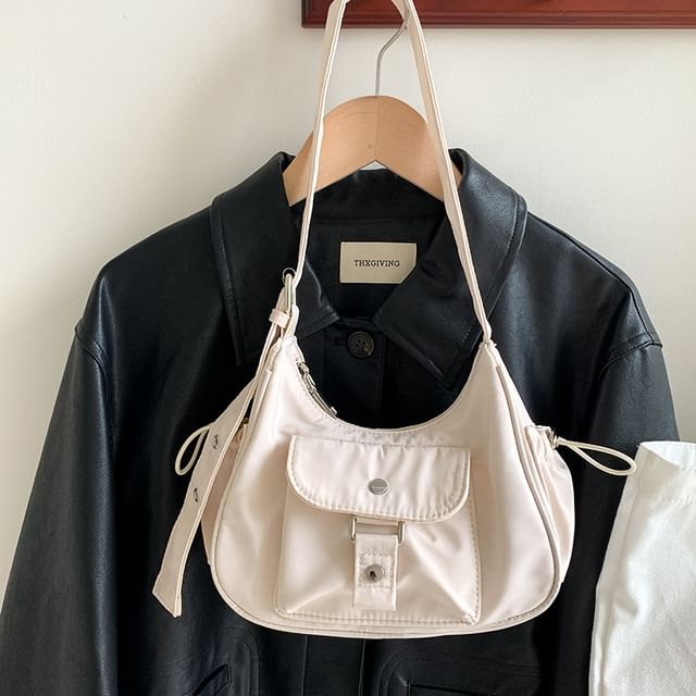 Drawstring Shoulder Multi-Pocket Bag