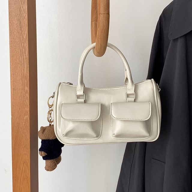 Bag Faux Multi-Pocket Crossbody Leather