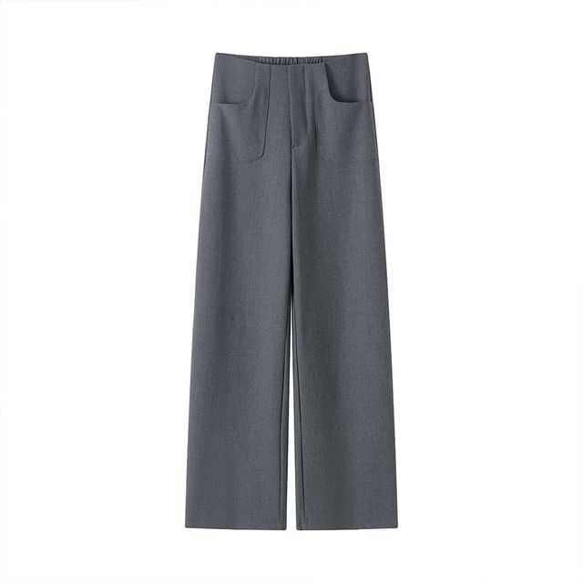 Suit Fit Plain Pants Loose (Various Designs) Rise High