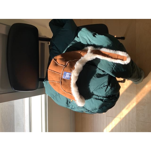 Applique Trapper Trim Fluffy Hat Plain