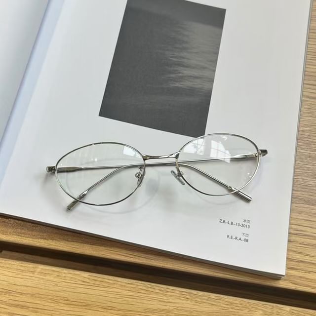 Thin Oval Eyeglasses Frame