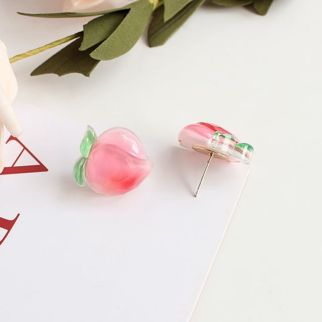 Stud On / Peach Clip Earring