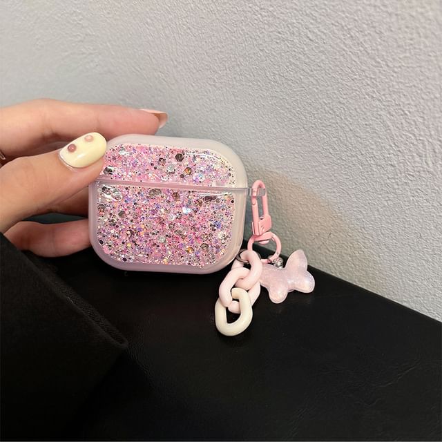 with Sequined (Various Earphone Designs) Case / AirPods Skin Charm Pro
