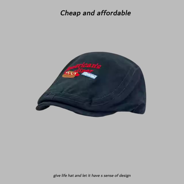 Embroidery Newsboy Cartoon Hat