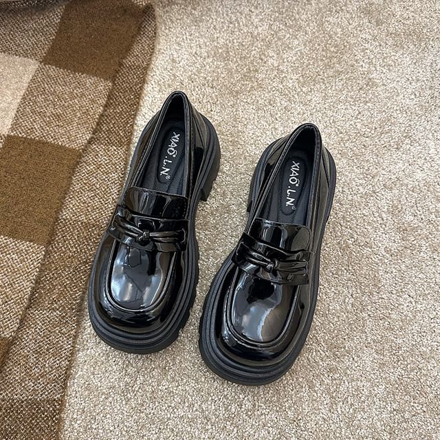Detail Loafers Plain Knot Platform