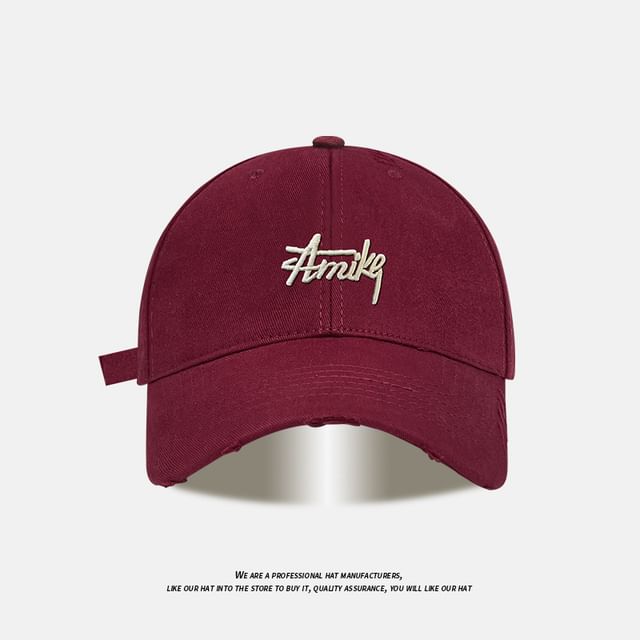 Baseball Distressed Cap Lettering Embroidered