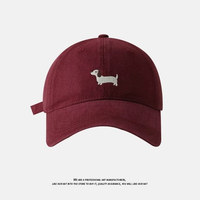 Embroidered Dog Baseball Cap