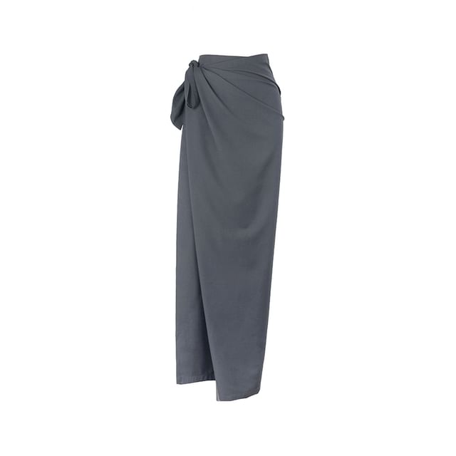 Elegant Slit Wrap Pencil Skirt with High Waist