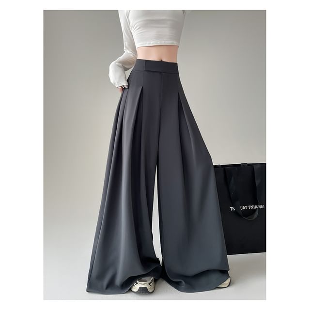 Dress Designs) Waist High Pants Wide (Various Leg Plain