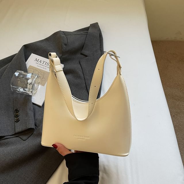 Shoulder Leather Lettering Bag Faux