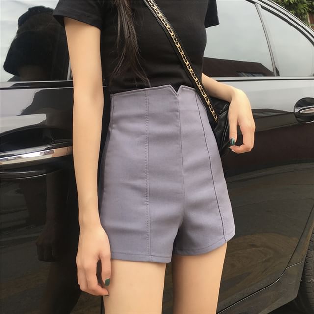 Dress High Shorts Plain Waist