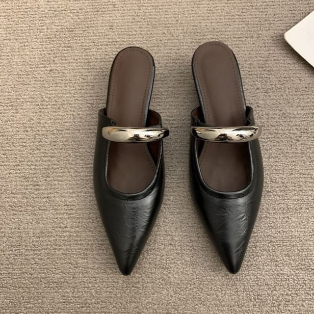 Wedge Mary Toe Mules Jane Pointed