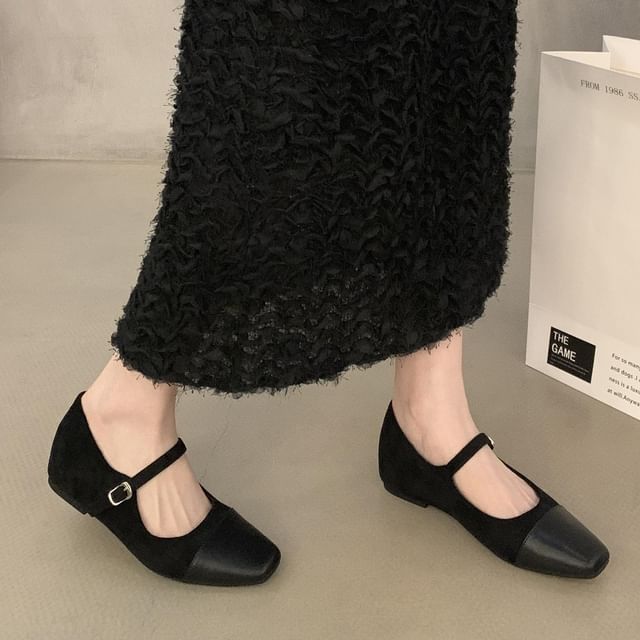 Jane Hidden Square Cap Toe Mary Wedge Pumps