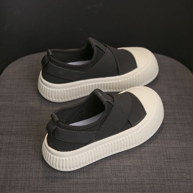 Mesh Sneakers Platform Slip-On