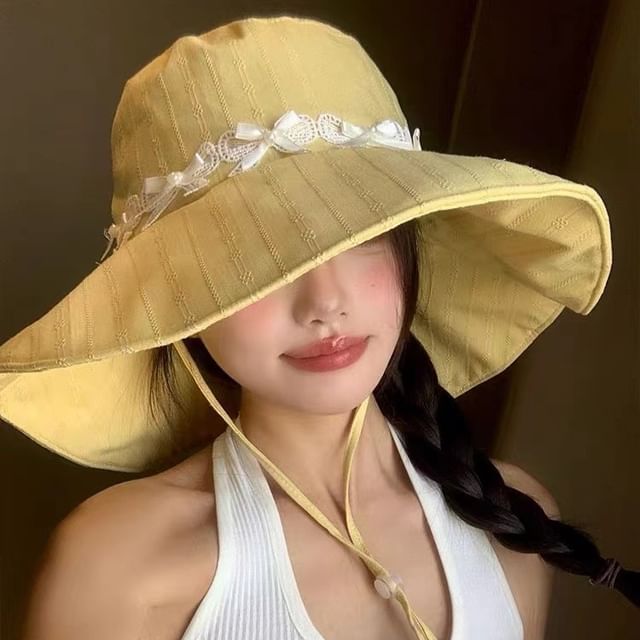 Bow Applique Sun Hat