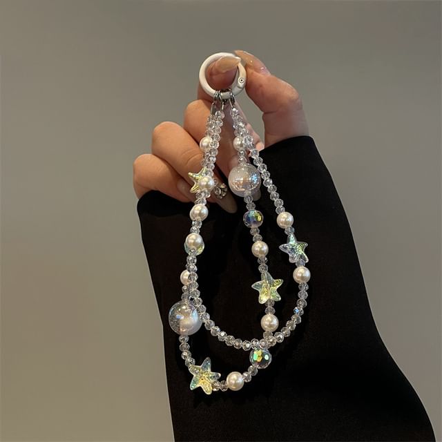 Phone Pearl Lanyard Star Faux