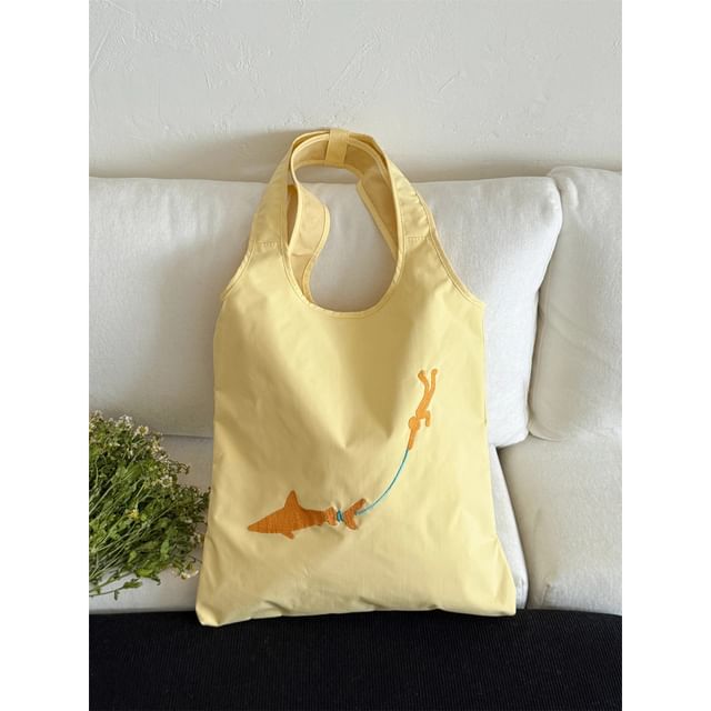 Bag Tote Embroidered Nylon