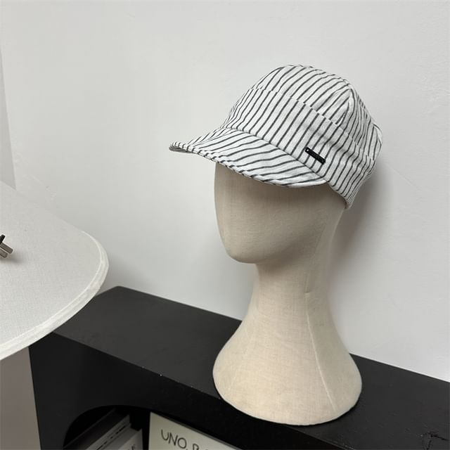 Striped Cap Brim Short Baseball