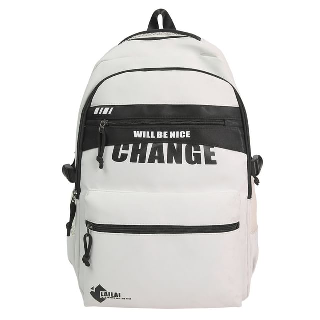 Two Tone Backpack Lettering