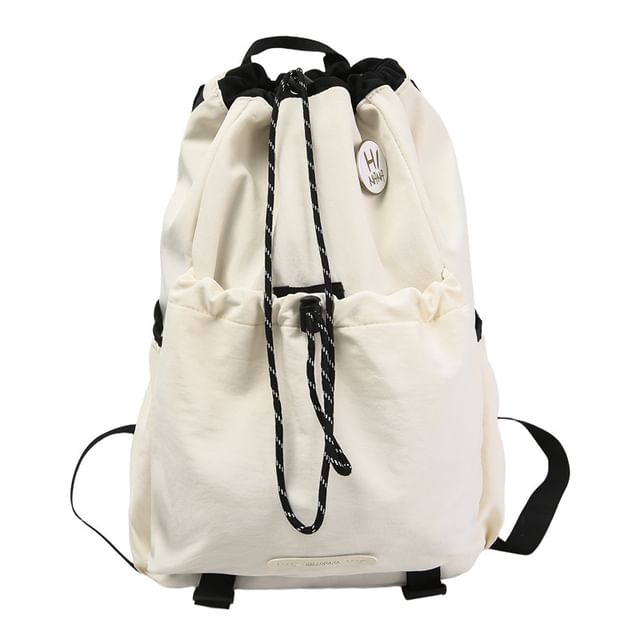 Drawstring Lettering Backpack
