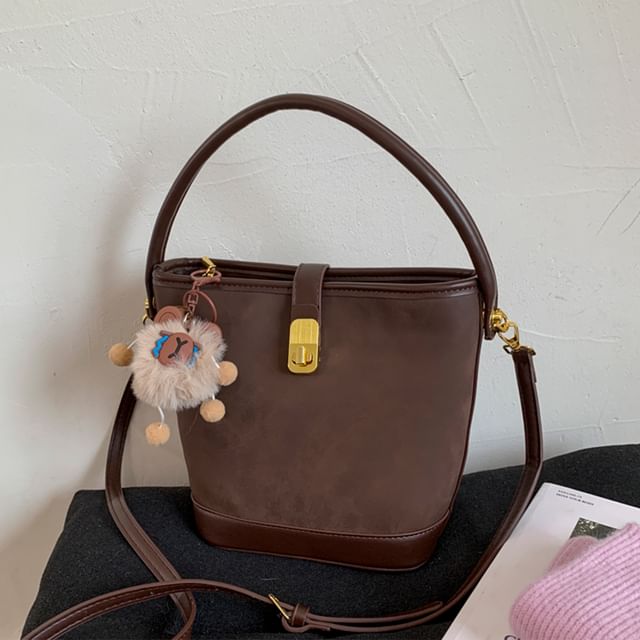 Faux Piped Leather Bag Crossbody