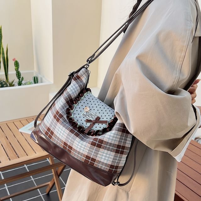 Crossbody Accent Bow Bag Patterned