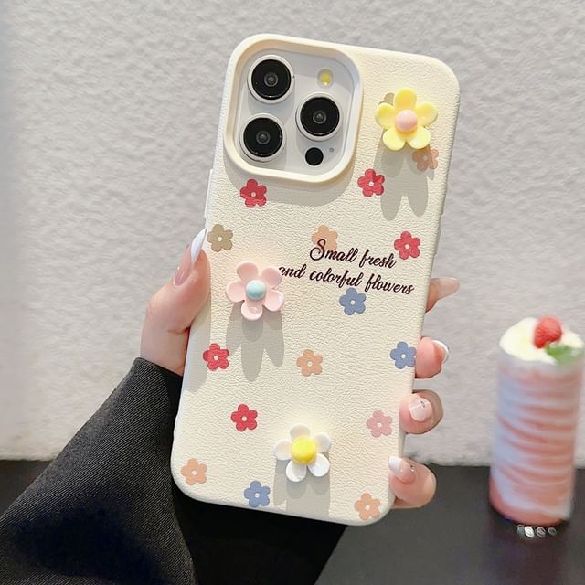 Floral / Heart / Bead Phone Case