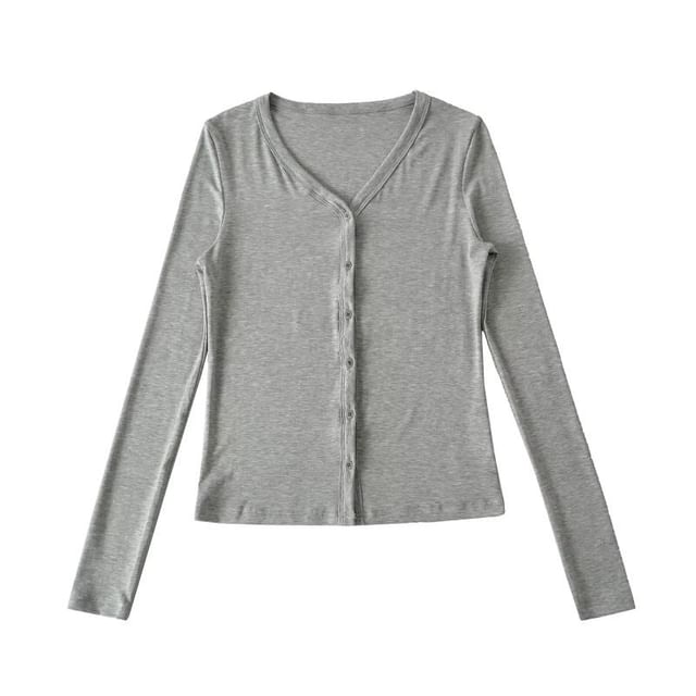 Classic V-Neck Knit Cardigan