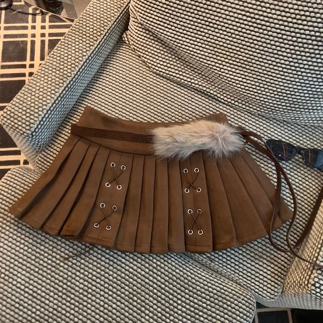 High Rise Mini Pleated Skirt