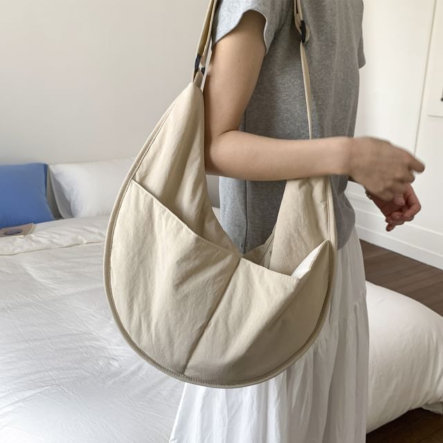Plain Nylon Crossbody Shoulder Bag
