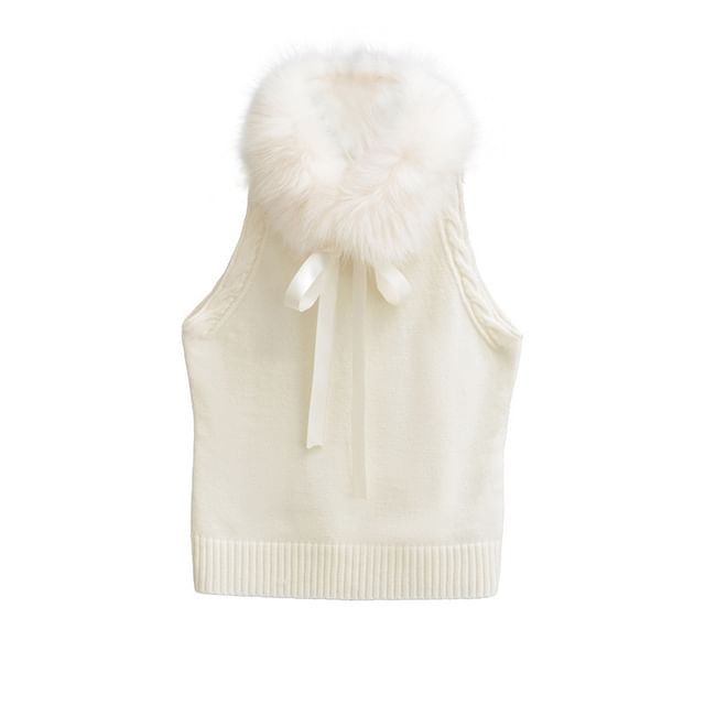 Halter Cable Knit Crop Top & Scarf Set