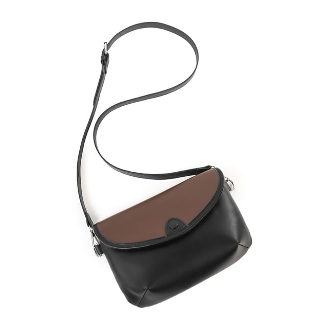 Zip Faux Leather Shoulder Bag