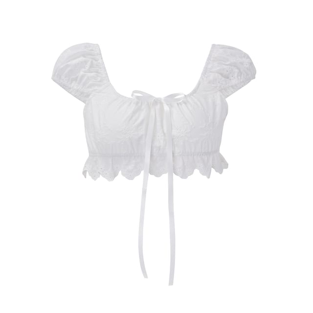 Square Neck Crop Top and Pleated Mini A-Line Skirt Set