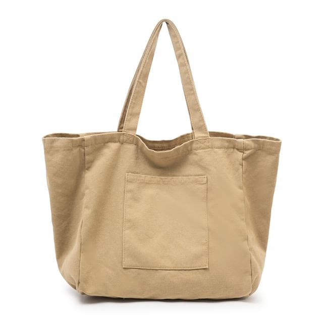 Oversized Canvas Plain Tote Bag