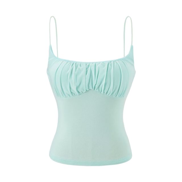 Ruched Scoop Neck Camisole Top