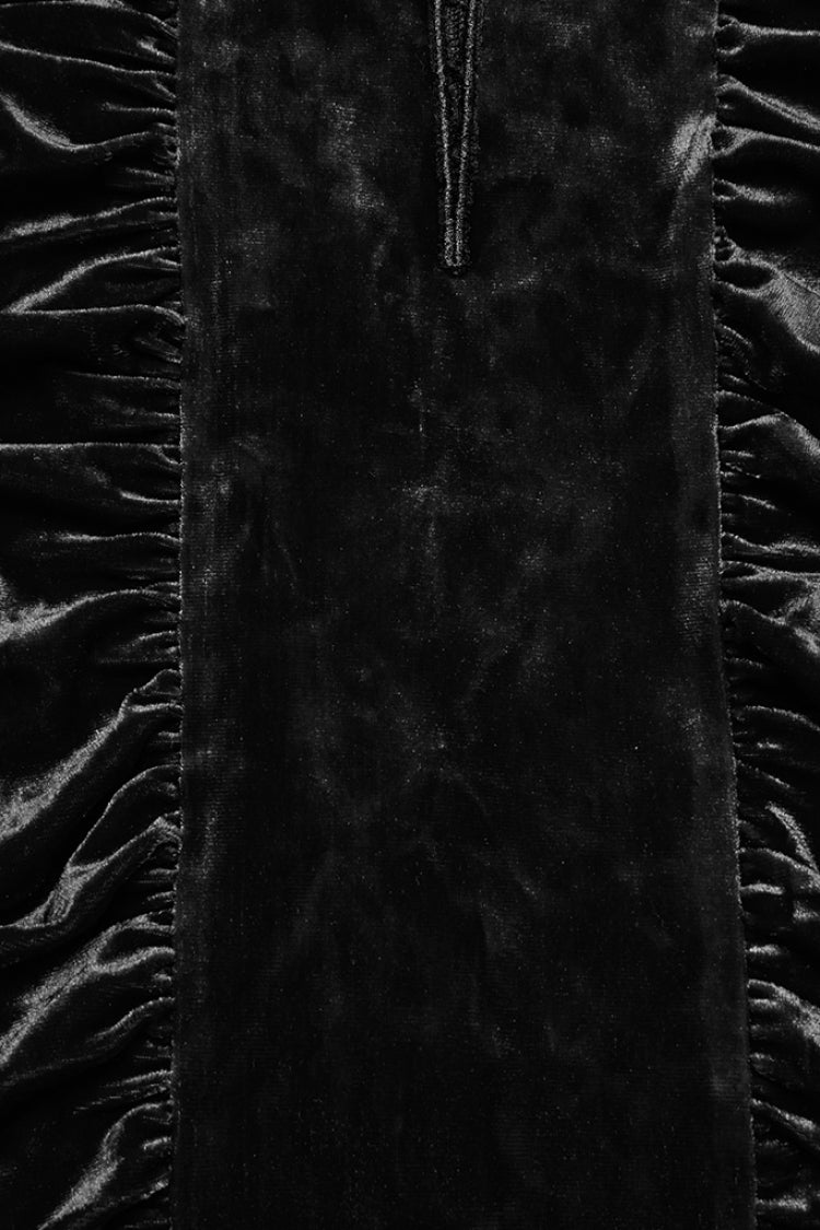 Hollow Cross Stitch Lace Hooded Gothic Dress